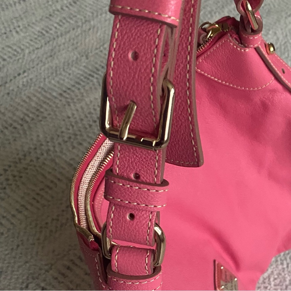 Dooney & Bourke Pink Leather Shoulder Bag - Picture 3 of 13